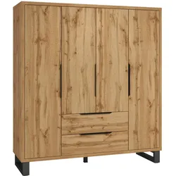 KLEIDERSCHRANK 4 Türen Eden Holz