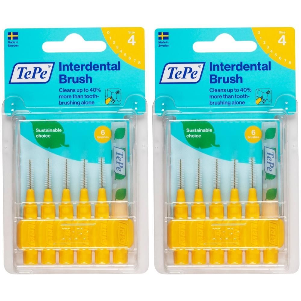 Tepe Interdentalbürste 0,7mm gelb x2 2x6 St Zahnbürste