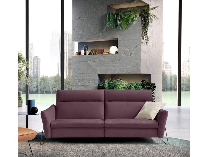 Egoitaliano 2-Sitzer Gaia, modern, elegant und super komfortabel mit hoher Rückenlehne, erstklassiger Sitzkomfort, Inkl. 2 Relaxfunktionen, mit Designfuß