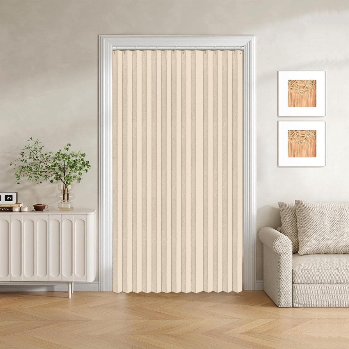 Magnetische verduisterende vouwdeur kamerverdeler grijs B: 70 cm, H: 180 cm