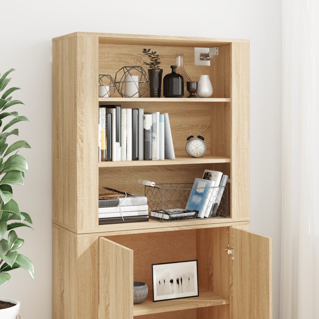 vidaXL Buffet haut Chêne sonoma Bois d'ingénierie