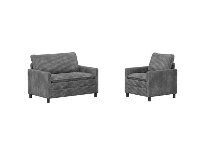 PUGYNBK Sofa-Set, 2-teilig, hellgrau, Polyester, Metallrahmen Abnehmbare waschbare Bezüge, doppellagige Kissen, konische Beine, abnehmbare Rückenlehnen, vielseitige Verwendung