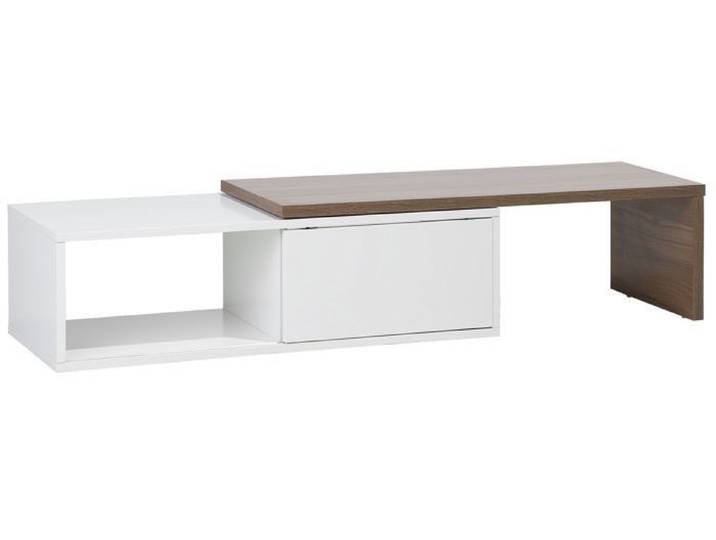 Meuble TV blanc marron YONKERS