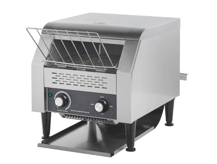 GastroHero Tunnel-Toaster Durchlauftoaster Förderband Toaster 130 Toastscheiben/h, 2200 W, Einstellbare Durchlaufgeschwindigkeit, kompakte Vorderausgabe