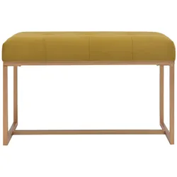 vidaXL Bank 80 cm Senfgelb Samt