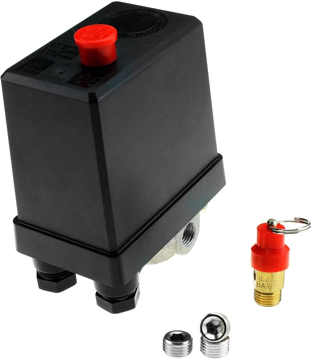 Dailygoody Driefasige Compressor - 180Psi - Veiligheidsklep - 20Amp - Zwart