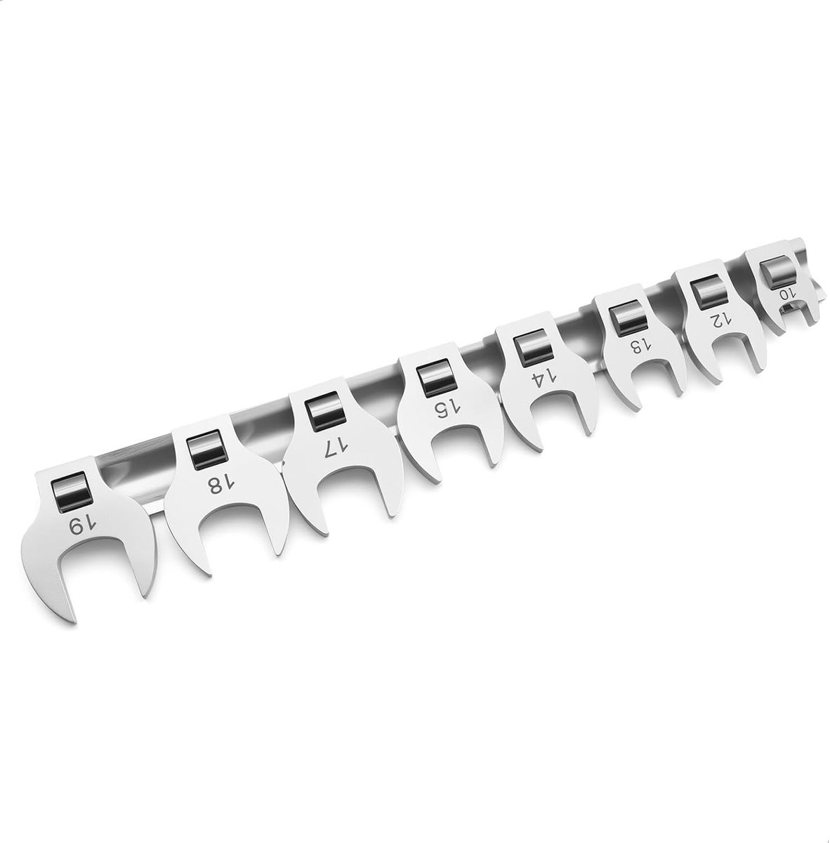 Metrische Sleutelset van Staal met Open End Steeksleutels voor Autoreparatie, 11-19 mm, Zilver