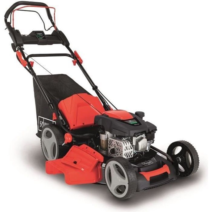 Scheppach MS173-51 E Benzin Rasenmäher, Selbstfahrend, Elektrostart, 51 cm Schnittbreite, 173cc, 65L Fangkorb