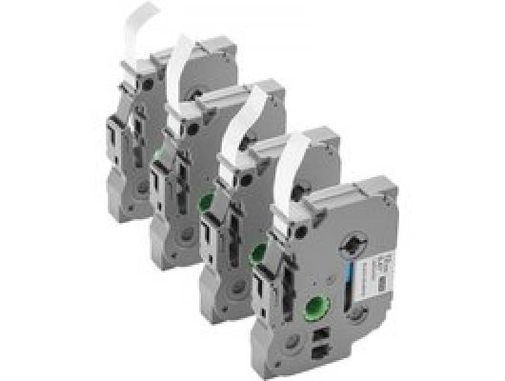 VEVOR Schriftband, 4er-Pack, 12 mm, Schwarz auf Weiß, kompatibel mit verschiedenen Arten von Brother P-Touch-Etikettierern, PT-1230PC, PT-1280, PT-D200, PT-P400, Ersatz für TZe-231