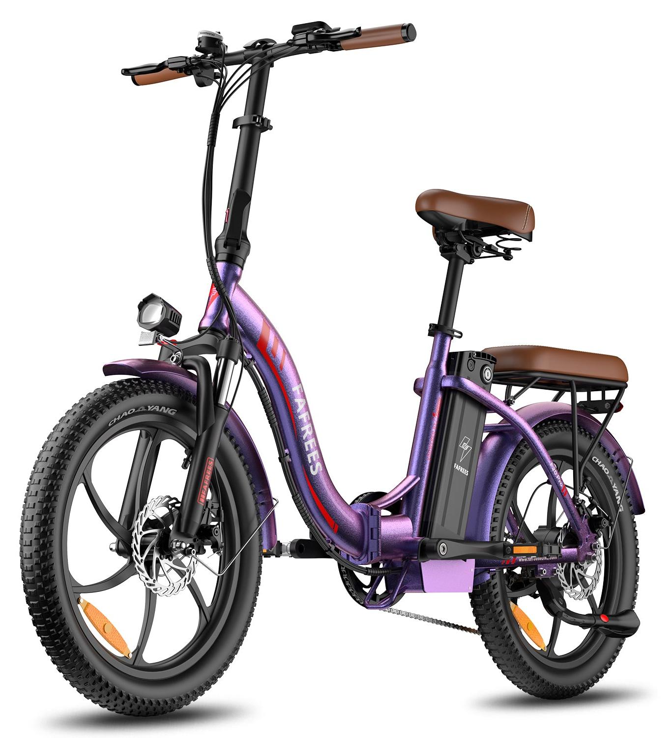 E-Bike FAFREES F20 Pro - Motor 250W Batterie 36V20Ah 20 Zoll Reifen Mechanische Scheibenbremsen - Lila Rosa