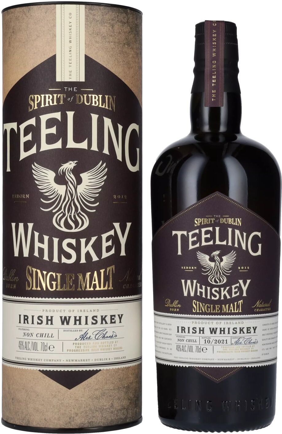 Teeling Whiskey SINGLE MALT Irish Whiskey 46% Vol. 0,7l in Geschenkbox