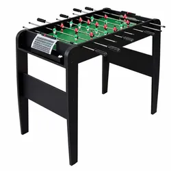 Relaxdays Kickertisch mit 3 Bällen Grün,Schwarz