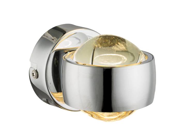 Globo Wandlampe Randi, chrom / silber, für Wohn- / Esszimmer, Metall, Modern, LED Wandleuchte, Wandlampe Innen