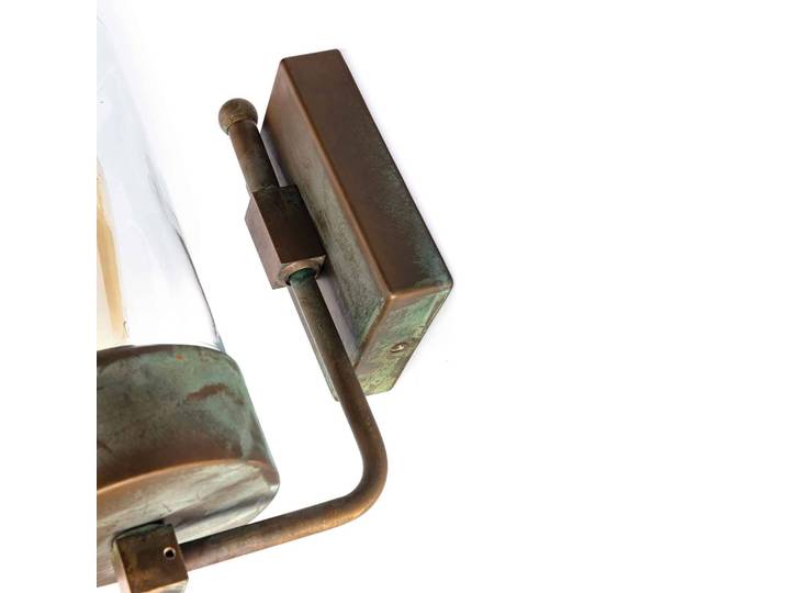 Moretti Luce Aussenwandleuchte Silindar, dimmbar, bronze / altmessing, Messing, Antik