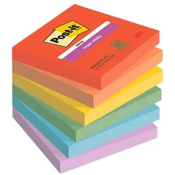 Post-it Super Sticky Haftnotizblock 76 x 76 mm »Playful Collection«, 6 Stück gelb