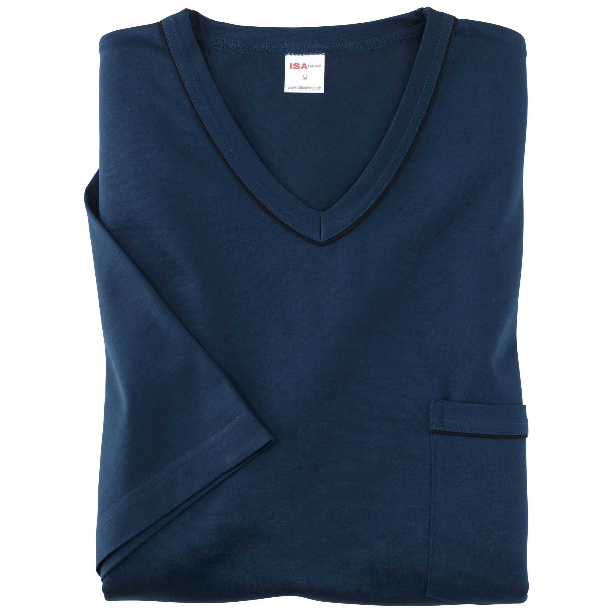 Capri-Pyjama ISA BODYWEAR "Pyjama kurz", Herren, Gr. S, schwarz (stratos), Obermaterial: 100% Baumwolle CO., Homewear-Sets Capri-Pyjama stratos S
