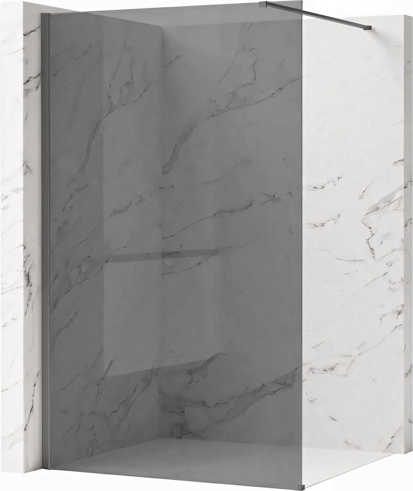 Duschwand Rea Flexi Grey 80 Titanium