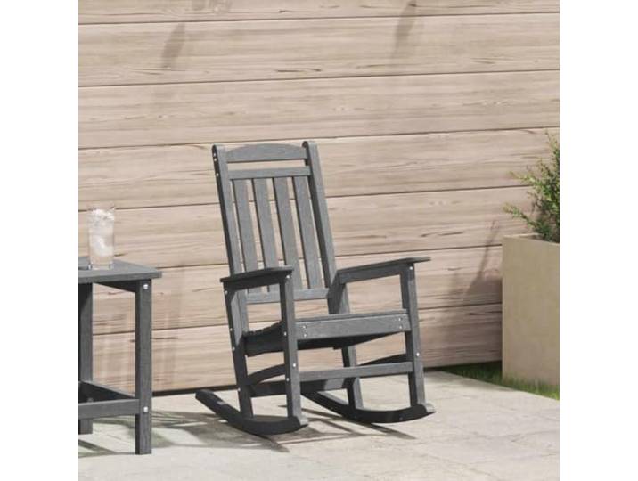 TUERYAFEK HDPE Schaukelstuhl Hellgrau 92 x 70 x 108cm Wetterfest, UV-beständig, pflegeleicht, für Garten und Terrasse