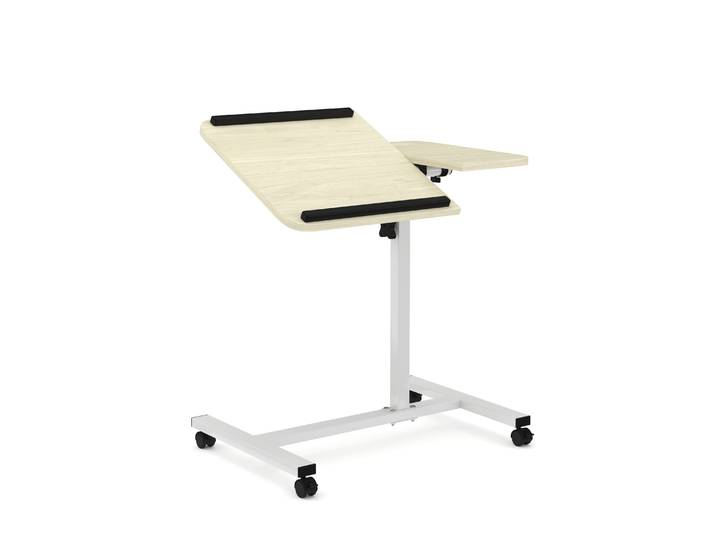 Laptoptisch auf Rollen PALO weiss/hellbraun
