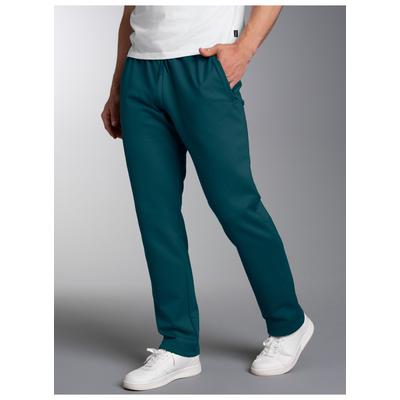 Sweathose TRIGEMA "TRIGEMA Freizeithose aus Sweat-Qualität", Herren, Gr. M, Normalgrößen, grün (saphir), Sweatware, 70% Baumwolle, 30% Polyester, Hosen Sweathose