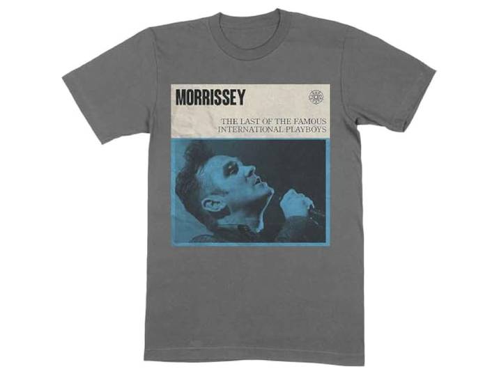 Morrissey T Shirt International Playboys Logo nieuw Officieel Mannen Charcoal