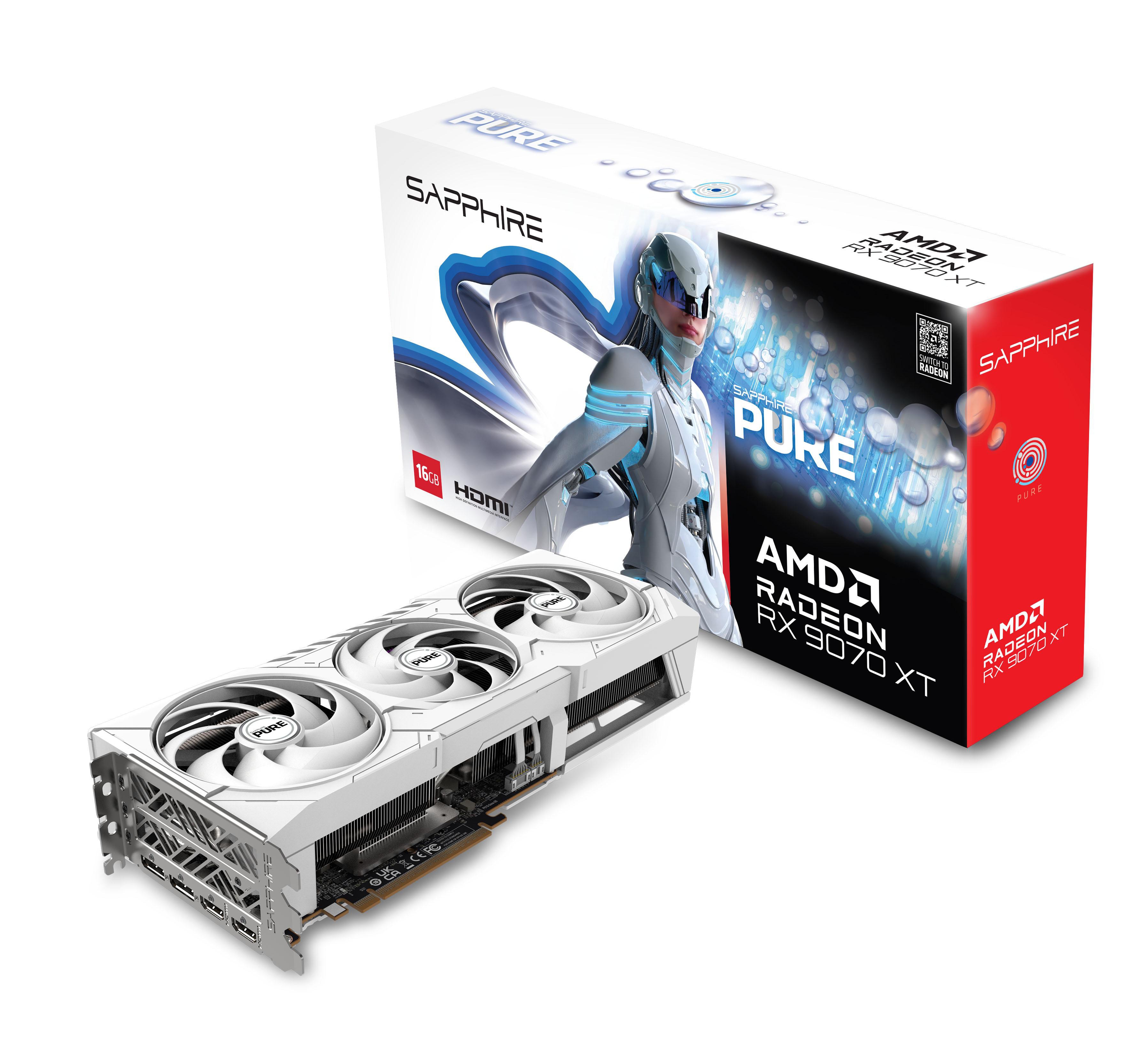 SAPPHIRE PURE AMD Radeon RX 9070 XT GAMING Grafikkarte 16 GB