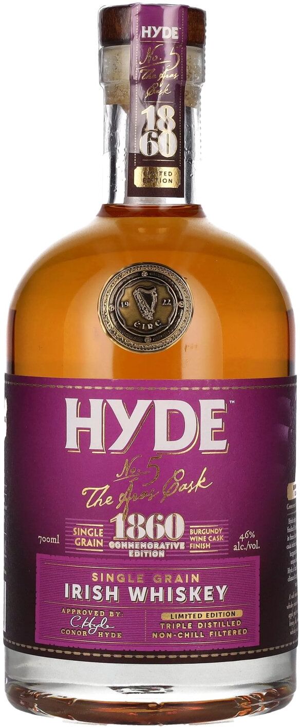 Hyde Whiskey Hyde No.5 THE ÁRAS CASK 1860 Single Grain Burgundy Cask Finish 46% Vol. 0,7l