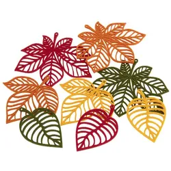 Filz-Blätter, 6–12,5 cm, 8 Stück