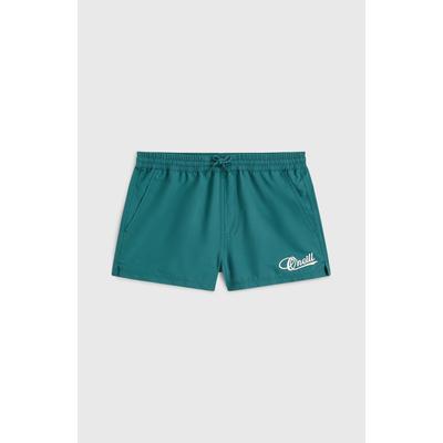 Badeshorts O'NEILL "ESSENTIALS SWIMSHORTS", Mädchen, Gr. 164 (158), N-Gr, grün (botanical heat), Obermaterial: 100% Polyester, Badehosen Badeshorts, für Children, schnell trocknendes Material, aus Polyester