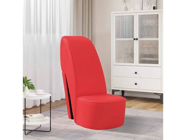 furnicato Sessel Lounge-Stuhl Stöckelschuh-Design 43 x 82,5 x 85,5 cm Rot (1-St), Extravaganter Sessel mit Stöckelschuh-Form für Themenpartys