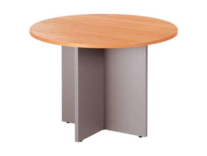 Table ronde Activity Ø.100 cm - Plateau Hêtre - Pieds Aluminium