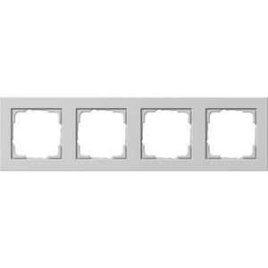 Gira Steckdosenrahmen 021437, E2, System 55, 4-fach, grau matt