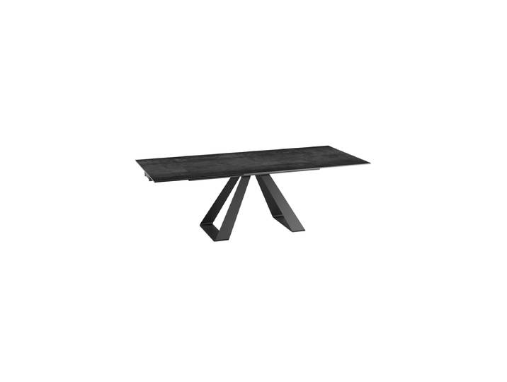 Ausziehbarer Designer Esstisch „Ascension“ aus Keramik, in verschiedenen Grössen Titan 150-230 x 100 cm Akante Design