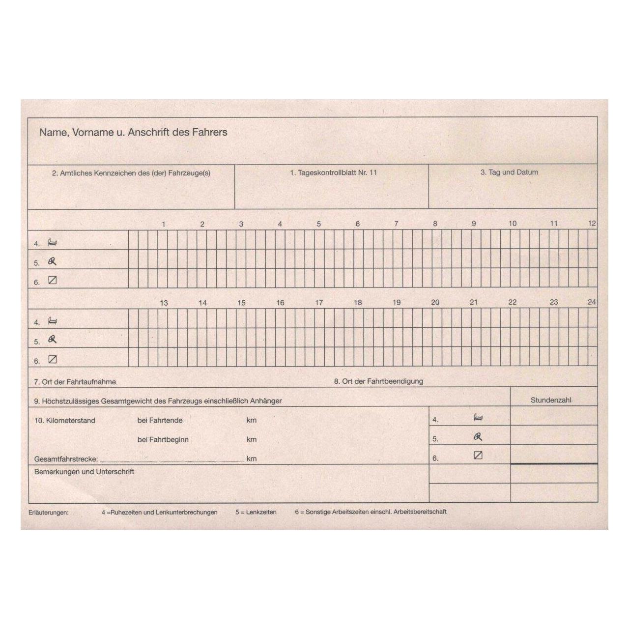 Rnk Fahrtenbuch - Kontrollbuch (nach § 1 vormals § 6 Abs. 6 FPersV) A 5 quer, 32 Blatt (3095)