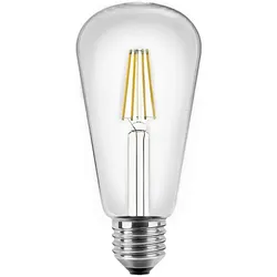 LED ST64 4W E27 470lm WW, Glas (klar)