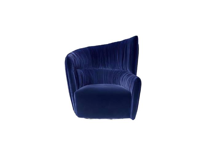 Xlmoebel Sessel Blauer Luxus-Sessel aus hochwertigem Textil im modernen Design (Sessel), Hergestellt in Europa