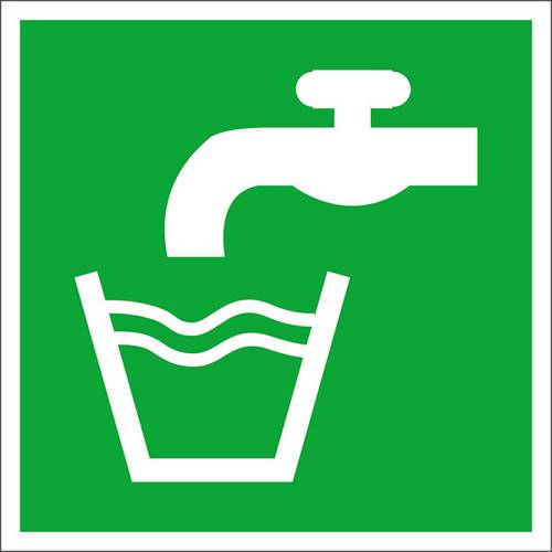 SafetyMarking Fluchtwegschild Folie Trinkwasser 38.A2095 (B x H) 100mm x 100mm ISO 7010 1St.