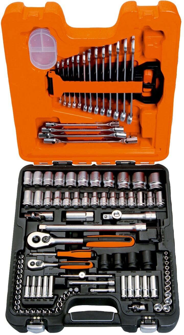 Bahco Hylsnyckelsats, 1/2" och 1/4", 108 delar