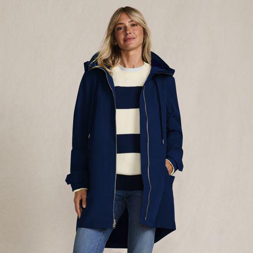 Squall Regenjacke in A-Linie für Damen, Damen, size: regular, Blau, Nylon, by Lands' End