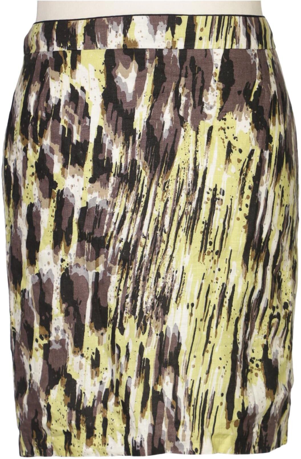 Marks & Spencer Damen Rock, Mehrfarbig, Gr. W31, Leinen / Baumwolle - Second Hand