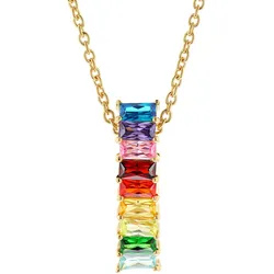 trendor 41670 Damen-Halskette 925 Silber Vergoldet Zirkonia Collier