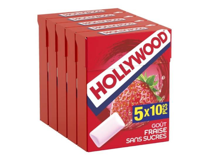 Hollywood Chewing-gum fraise x5