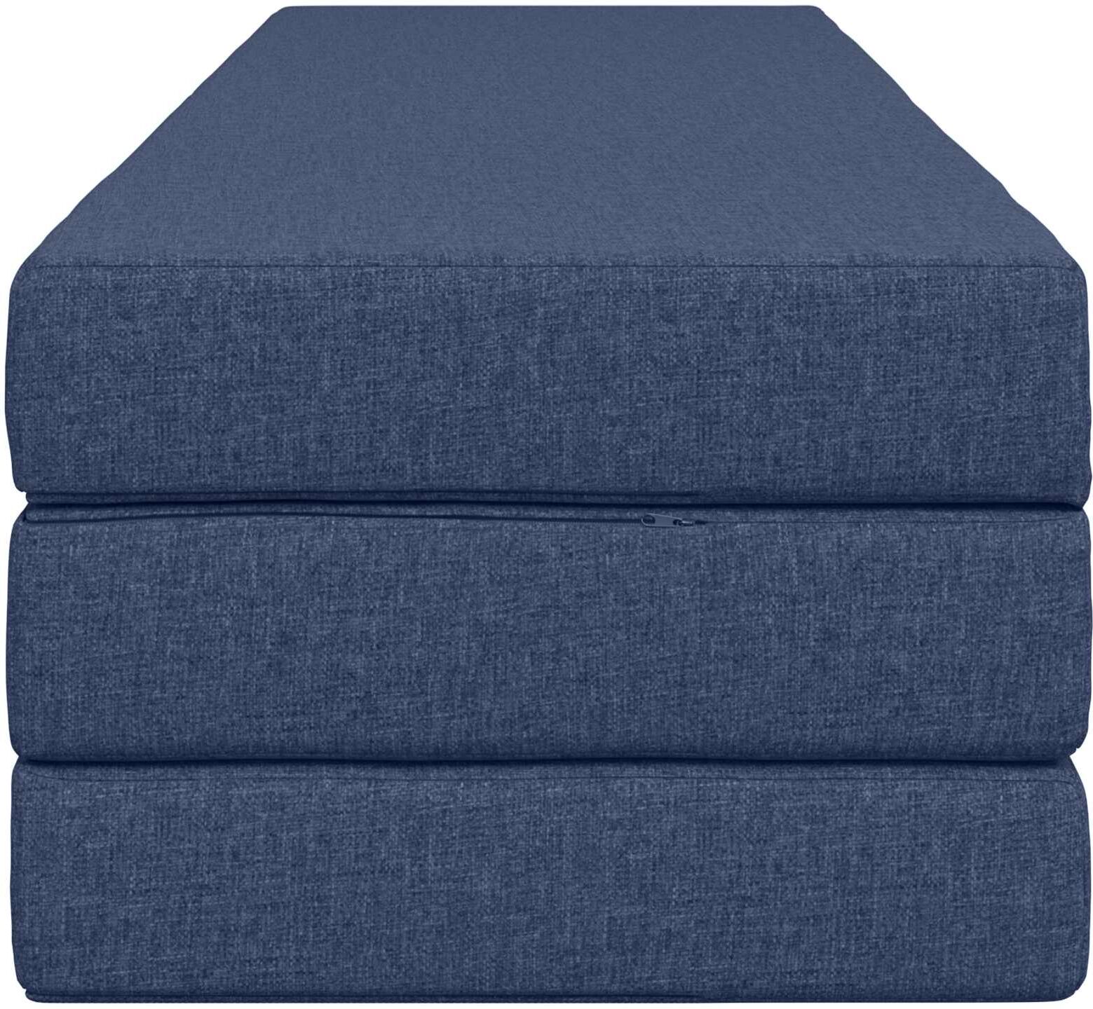 vidaXL Canapé-lit pliable 200 x 67 x 45cm Bleu