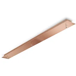 Ideal Lux Baldachin LINEAR STANDARD, eckig, 88cm, 3-fach, Überstand-Blende, kupfer IDEA-249292