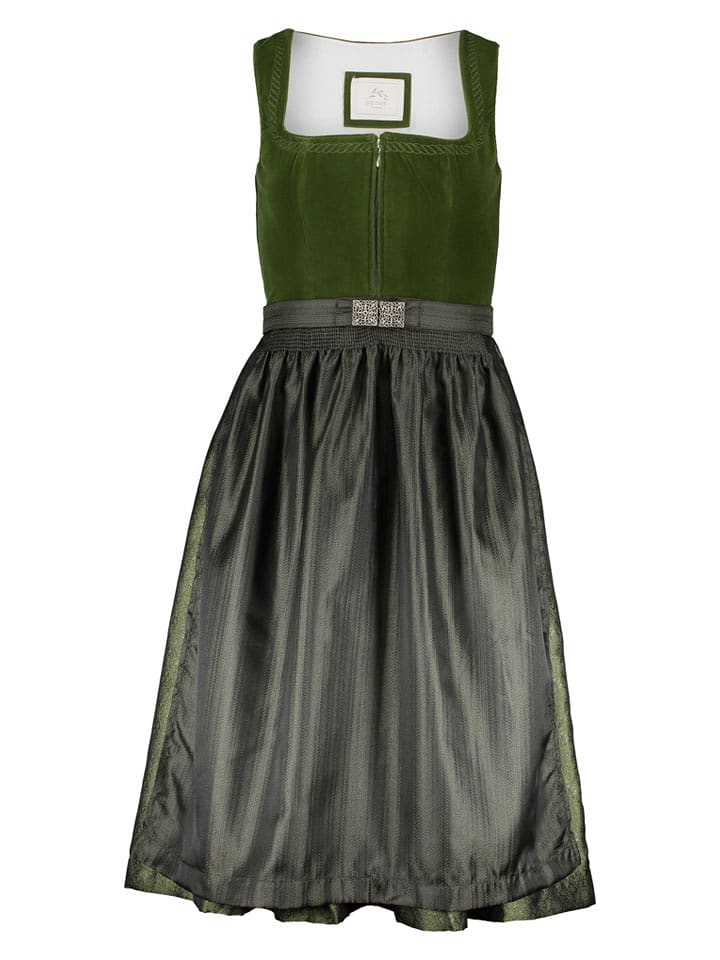 Turi Landhaus Dirndl in Dunkelgrün - 34