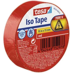 tesa Isolierbänder 15 mm x 10 m rot