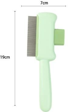 Uplifted Finds Pet Comb Detangling Brush With Self Cleaning Design For Cats And Dogs green B