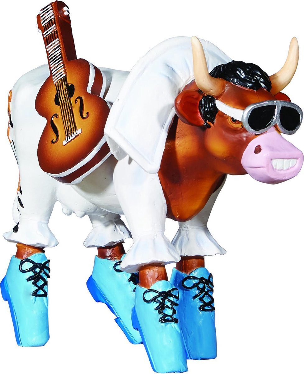 CowParade Rock 'n Roll tabletop decoratie voor volwassenen
