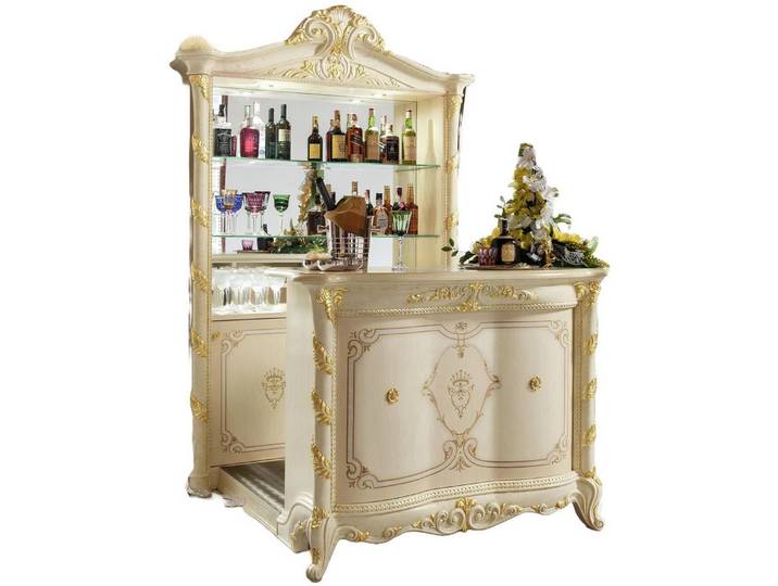 Xlmoebel Barschrank Elegantes Holzregal mit integrierter Bar für das Wohnzimmer (Hausbar) Hergestellt in Italy