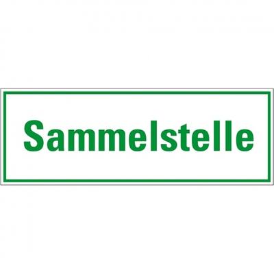 Schild I Abfallkennzeichen Sammelstelle, Kunststoff, 297x105mm
